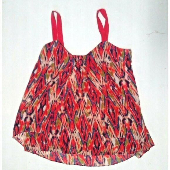 Nicole Miller tank top swing top Sz L geometric aztec print multicolor EUC - Picture 3 of 8